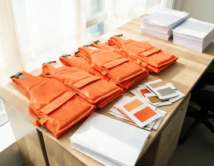 Life jacket procurement desk with model notes
